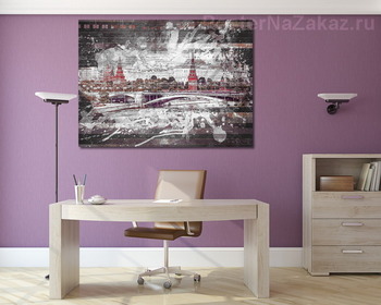 Модульная картина Кремль и Москва река