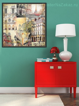 Модульная картина По улочкам Парижа