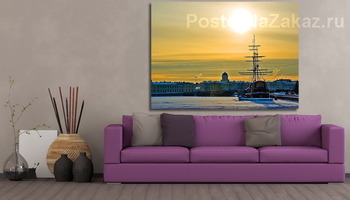 Модульная картина Морозный Петербург