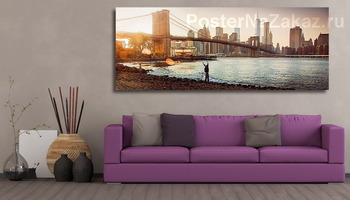 Модульная картина утренний New York