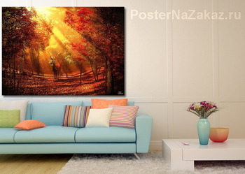 Модульная картина В дебрях сказочной тайги