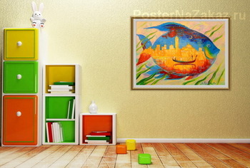 Модульная картина Волшебная рыба
