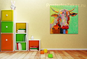 Модульная картина Коровка