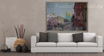 Модульная картина Нина Панюкова "Вид с площади Разгуляй"