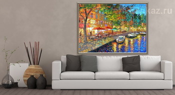 Модульная картина У ночного ресторана 