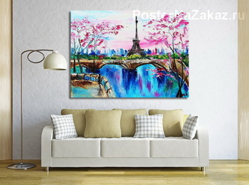 Модульная картина Весна в Париже