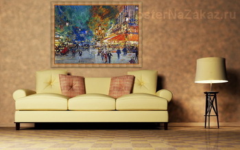 Модульная картина Ночной Париж