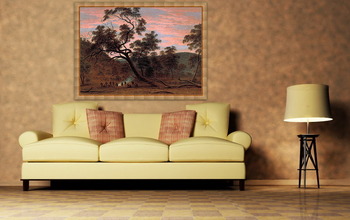 Модульная картина Корробори аборигенов в Миллс равнине