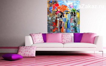 Модульная картина Под зонтами