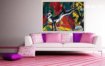 Модульная картина Три большие кошки