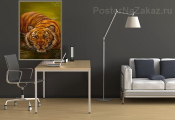 Модульная картина Тигр в воде