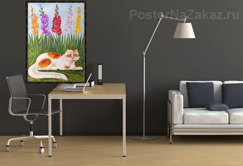 Модульная картина Пять гладиолусов