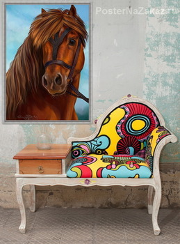 Модульная картина Рыжий конь