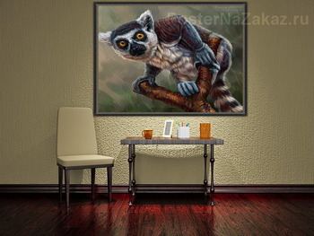 Модульная картина Кошачий лемур