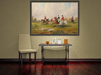 Модульная картина Сцены охоты