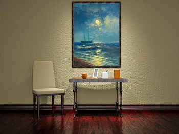 Модульная картина МОРЕ В ЛУННОМ СВЕТЕ