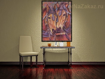 Модульная картина Кони