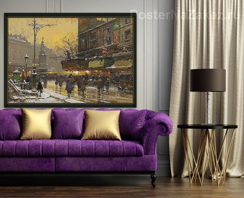 Модульная картина Место Клиши, Париж  