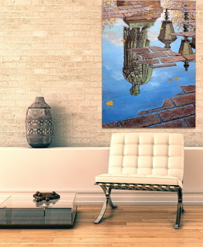 Модульная картина Москва в отражениях