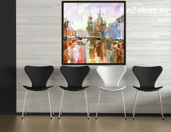 Модульная картина Спас на крови вечером