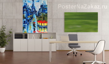 Модульная картина Дождь. Париж. Осень