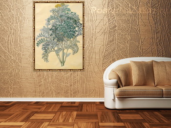 Модульная картина Серые листья