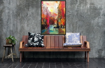 Модульная картина Город умытый дождём