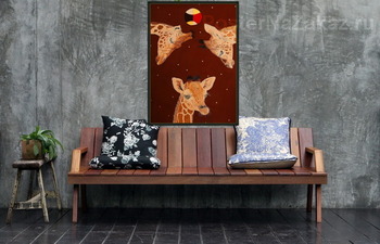 Модульная картина Африка. Жирафы