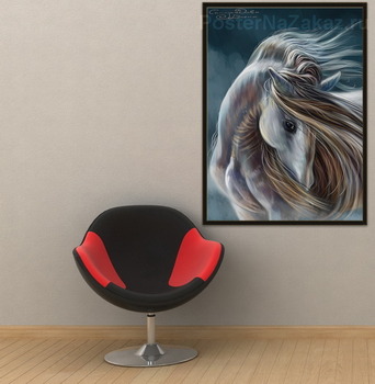 Модульная картина Лошадь в тумане