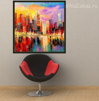 Модульная картина Вечерний город