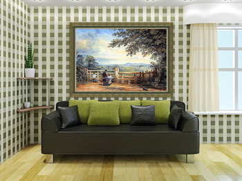 Модульная картина На холме общий вид