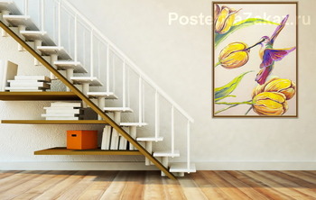 Модульная картина Райская пташка