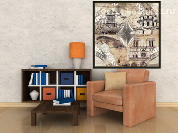 Модульная картина Архитектура Парижа