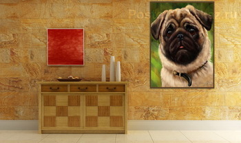 Модульная картина Мопс