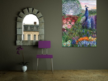 Модульная картина Павлины