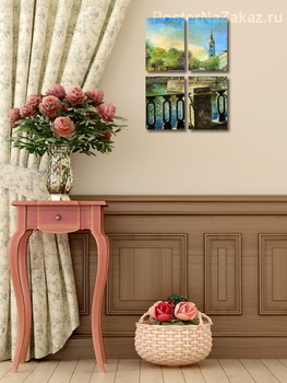 Модульная картина Центр старого Питера