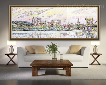 Модульная картина Авиньон. Замок и мост, 25 октября 1928