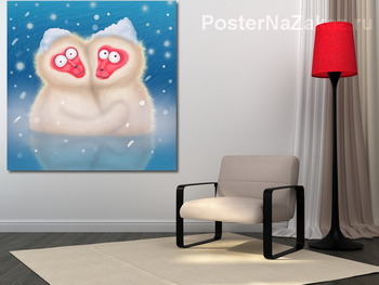 Модульная картина Макаки-Обнимаки