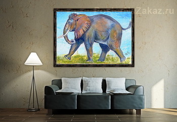 Модульная картина Слон
