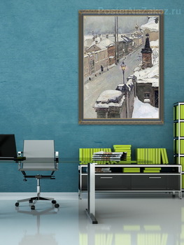 Модульная картина Зимняя Москва.Вид из окна,Средняя Кисловка