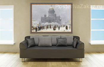Модульная картина Исаакиевский собор в снежный день