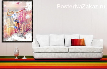 Модульная картина Полет в волейболе