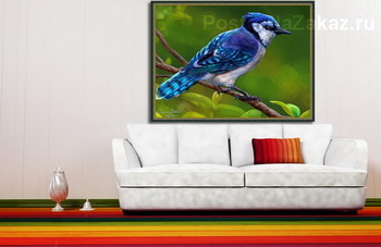 Модульная картина Голубая сойка