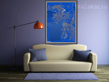 Модульная картина Карта Казани