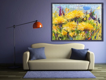 Модульная картина Одуванчики