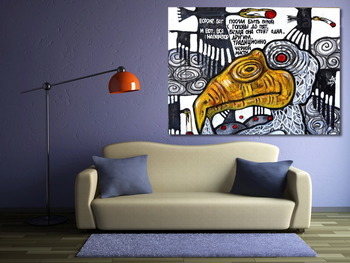 Модульная картина Белая ворона