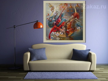 Модульная картина Луна и звезды