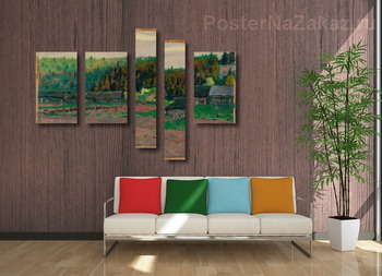 Модульная картина Сельский пейзаж, 1922