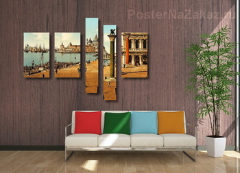 Модульная картина Площадь Пьяцетта Сан-Марко, Венеция, Италия
