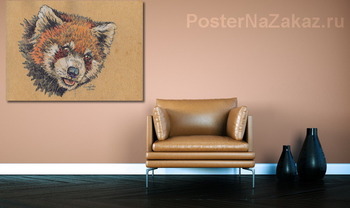 Модульная картина Красная панда